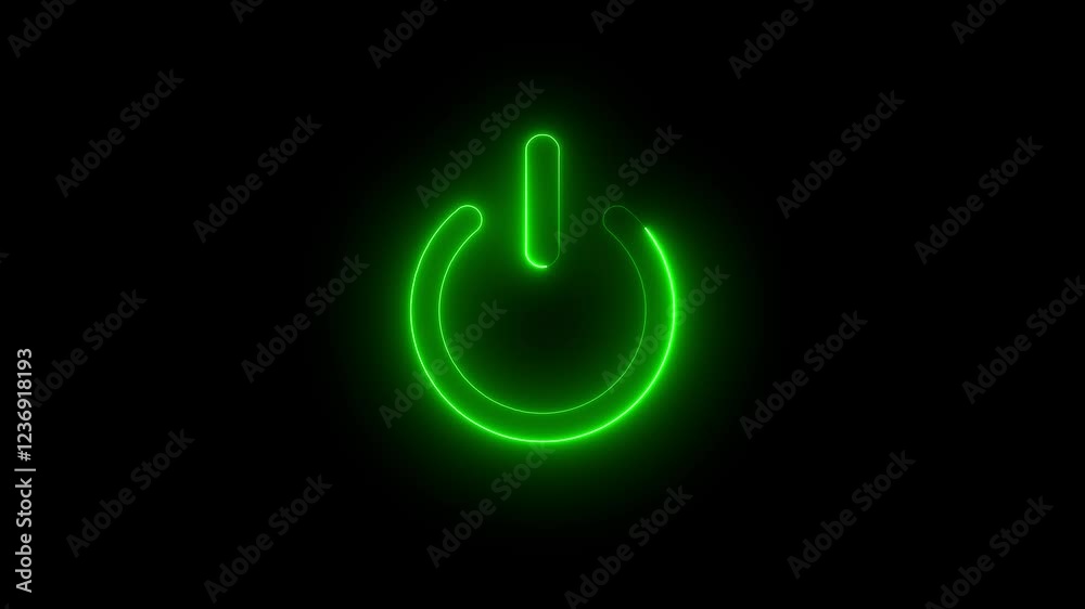 neon line arrow icon animation dark background. glowing Neon Bolt arrow icon. turquoise color Flash neon sign. neon line arrow icon animation dark background. glowing Neon Bolt arrow icon. turquoise color Flash neon sign.