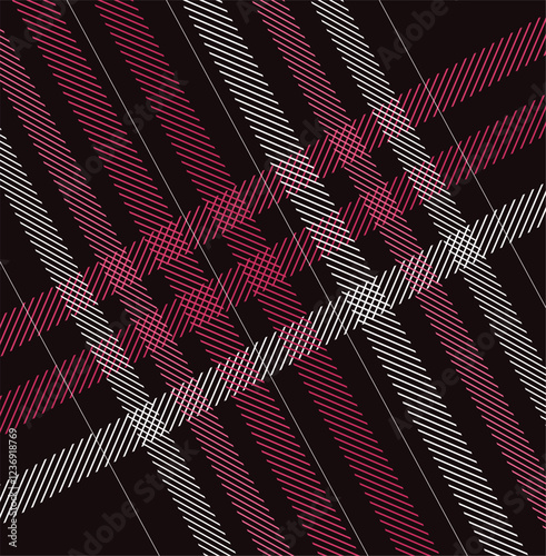 Tartan check plaid pattern. Seamless simple textured dark plaid vector illustration for flannel shirt, blanket, duvet cover, other textile print.