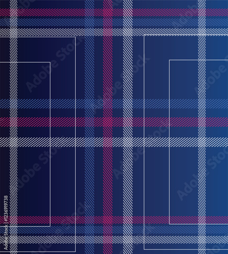 Tartan check plaid pattern. Seamless simple textured dark plaid vector illustration for flannel shirt, blanket, duvet cover, other textile print.