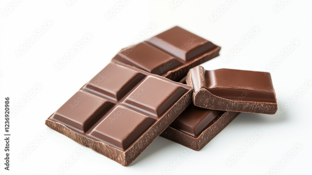 dark chocolate bar isolated on white , chocolate pieces dark chocolate bar isolated on white , chocolate pieces