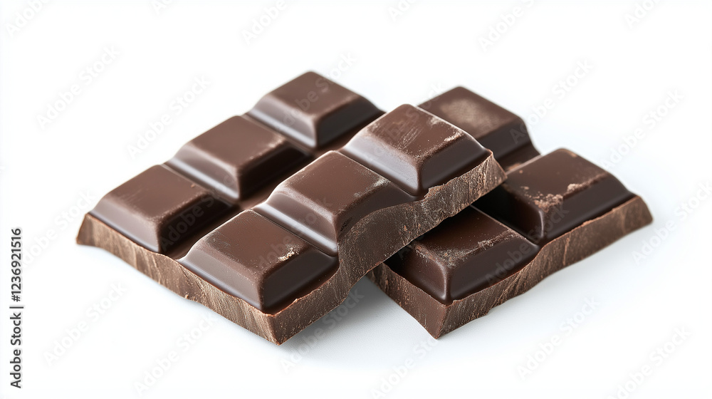 dark chocolate bar isolated on white , chocolate pieces dark chocolate bar isolated on white , chocolate pieces