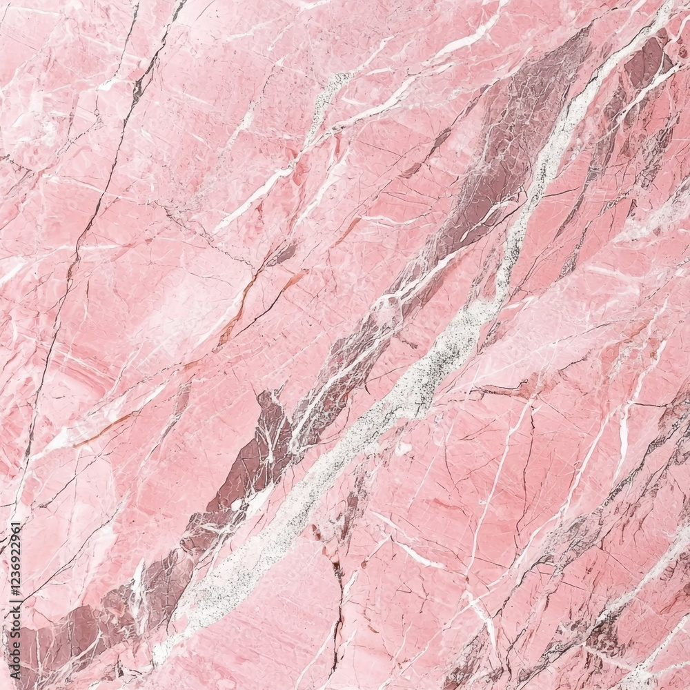 Fototapeta premium Refined pink marble slab with bold veining and intricate natural patterns