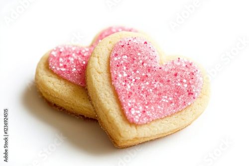 Delicious heart-shaped sugar cookies perfect for Valentines Day celebration