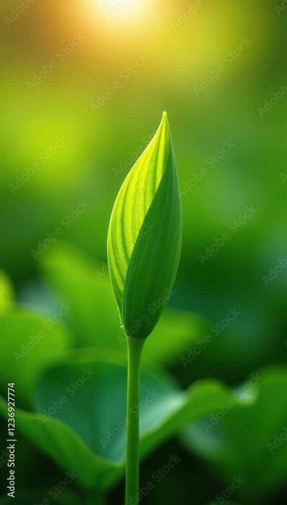 Delicate green leaves unfurl in warm sunlight, garden, green leaves, nature photography Delicate green leaves unfurl in warm sunlight, garden, green leaves, nature photography