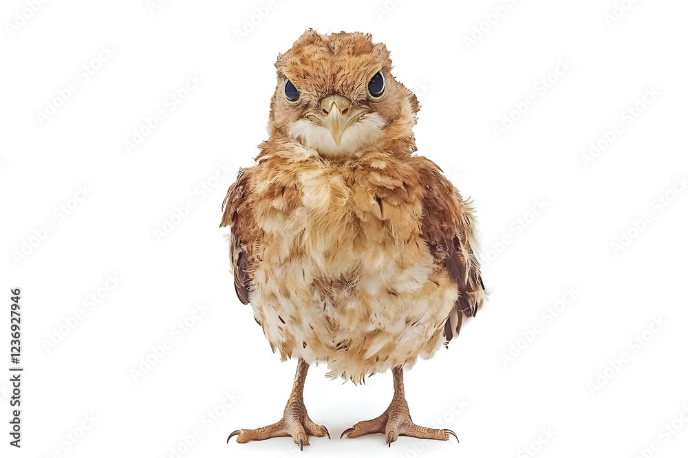 Naklejka premium Quail Isolated on White Background.