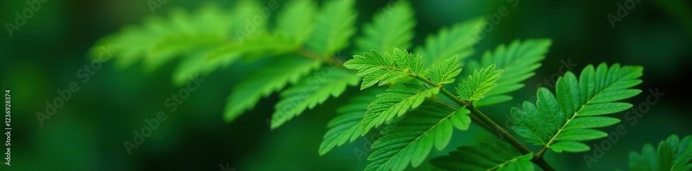 Delicate fern-like leaf shape on a tropical forest plant, plants, nature photography Delicate fern-like leaf shape on a tropical forest plant, plants, nature photography