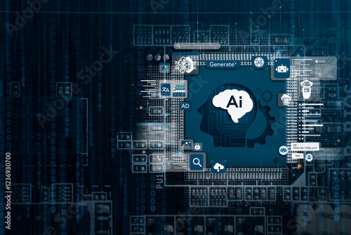 AI: The concept of controlling technology tools, artificial intelligence, intelligent robots, the development of artificial ethics chips. Future global artificial intelligence science and technology.
