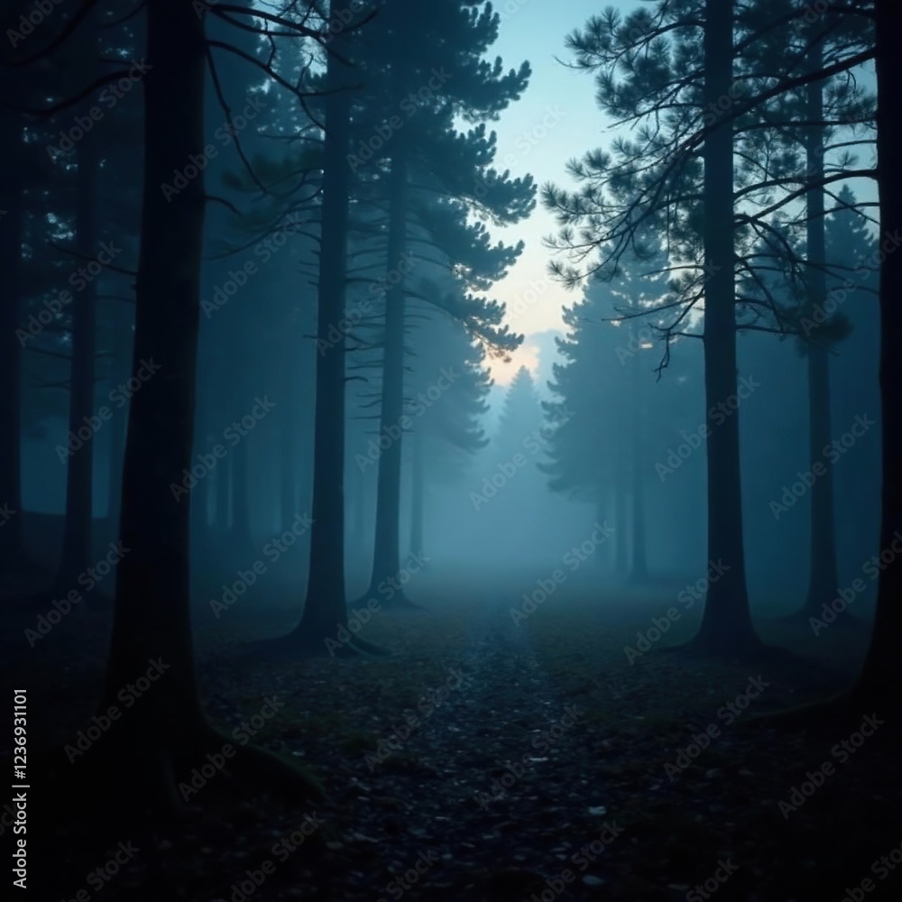 isolated mist on a dark and moody forest landscape at dusk, isolated, mist, eerie isolated mist on a dark and moody forest landscape at dusk, isolated, mist, eerie
