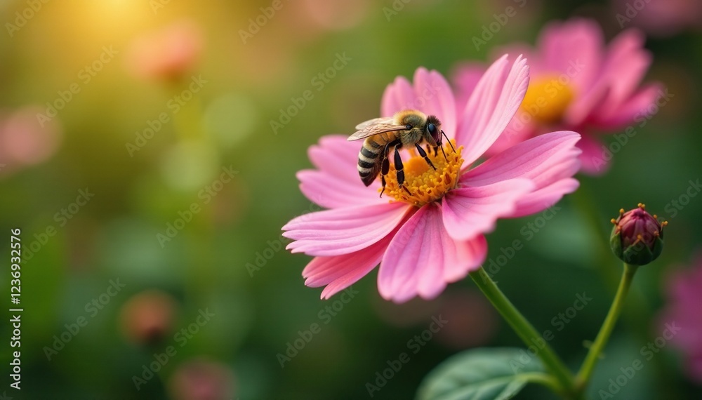 Thousands of bees on a single flower on the tree, blooming, garden, bees Thousands of bees on a single flower on the tree, blooming, garden, bees