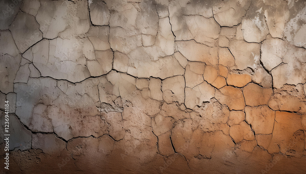 Cracked concrete wall texture with variations in color and stains Cracked concrete wall texture with variations in color and stains