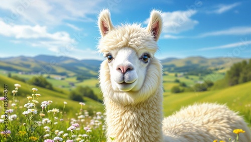 alpaca in the mountains