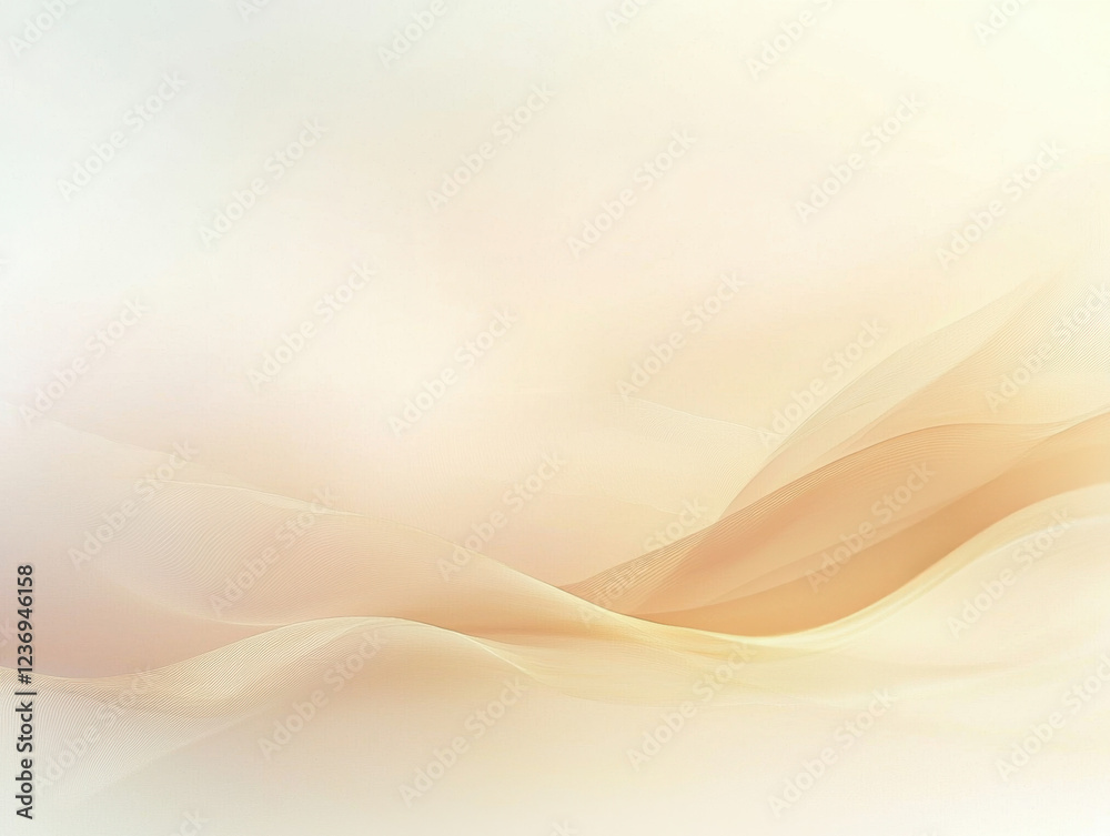 Abstract golden waves in soft neutral tones with smooth flowing motion Abstract golden waves in soft neutral tones with smooth flowing motion