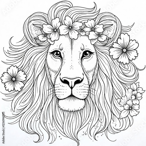 Wallpaper Mural lion head illustration Torontodigital.ca