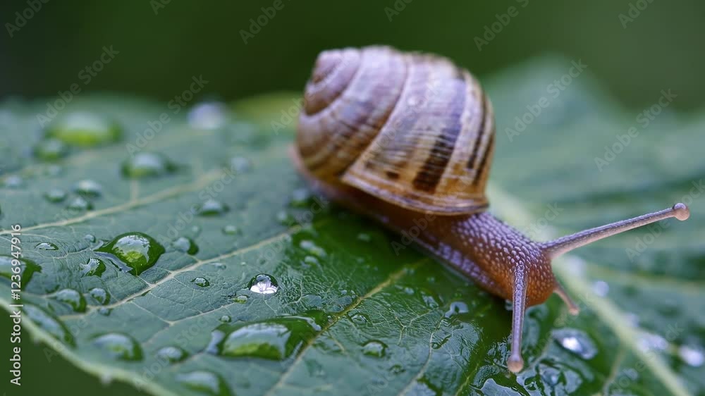 snail on a leaf
