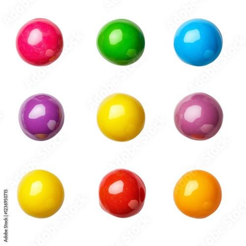 Close up of a pile of colorful chocolate coated candy isolated on png transparent background, generate ai