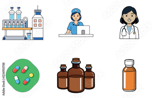 Doctor's Bundle of Medical Imaging Results Collection Icons