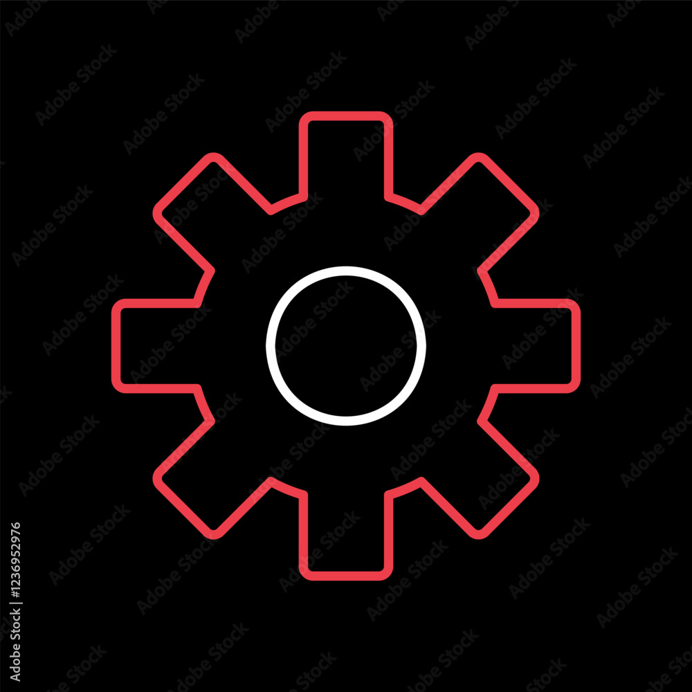 Settings icon with additional gears symbol Settings icon with additional gears symbol
