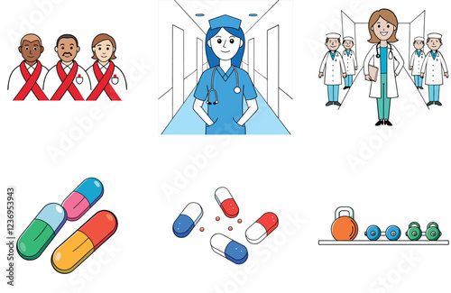 Confident Indian Doctor's Medicine Bundle: A Powerful Knowledge Collection Icons