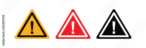 General Warning Attention Sign Alert to Various Safety Hazards