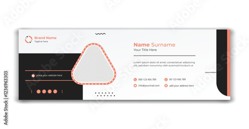 Modern email signature template or personal cover banner design