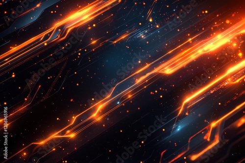 Dynamic light trails abstract digital background graphic design futuristic environment close-up viewpoint creative concept