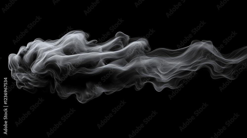 Abstract Smoke Swirl: A wispy plume of smoke dances against a stark black background, creating a captivating abstract design with fluid, ethereal forms. Abstract Smoke Swirl: A wispy plume of smoke dances against a stark black background, creating a captivating abstract design with fluid, ethereal forms.