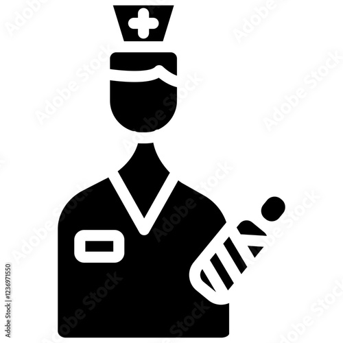  Delivery Nurse Midwife Glyph Icon