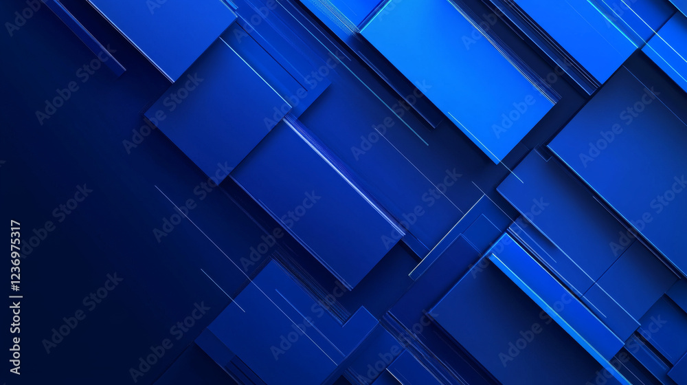 Blue abstract background with lines and shapes 3d render illustration. 3D Illustration Blue abstract background with lines and shapes 3d render illustration. 3D Illustration