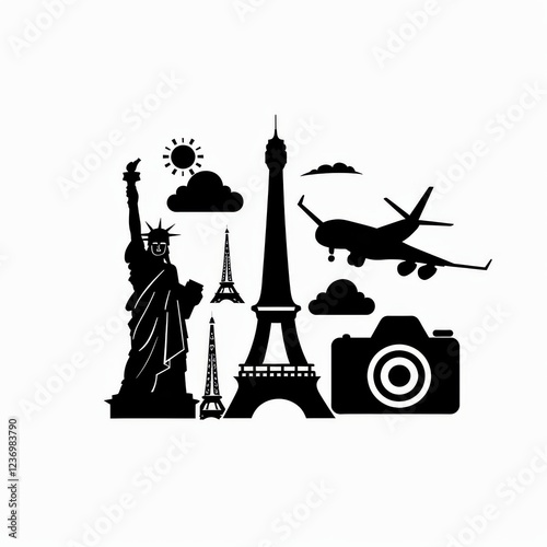 Travel Icon, Simple Logo Minimalism