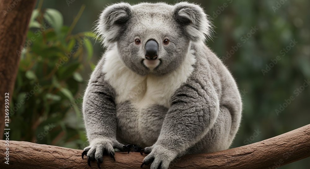 Fototapeta premium Adorable Koala Bear Sitting on a Branch