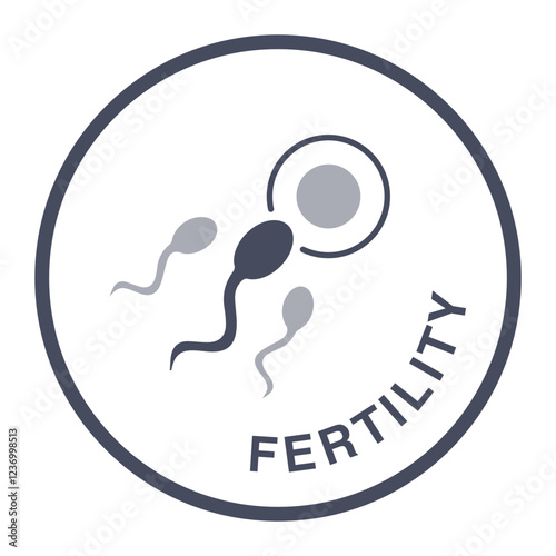 Fertility Icon, Reproductive Health, Sperm and Egg Symbol