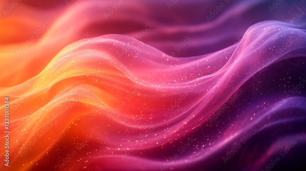 Colorful abstract waves create a vibrant atmosphere in a digital landscape Colorful abstract waves create a vibrant atmosphere in a digital landscape