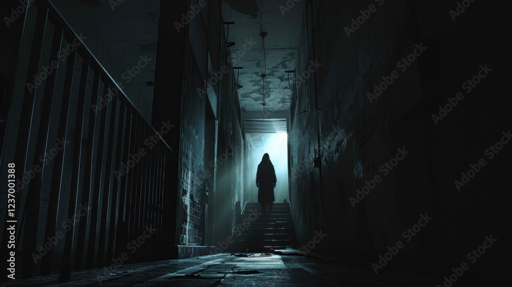 Man With A Haunting Presence In The Darkness Man With A Haunting Presence In The Darkness