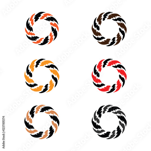 Rope knots illustration, vector graphic, nautical elements