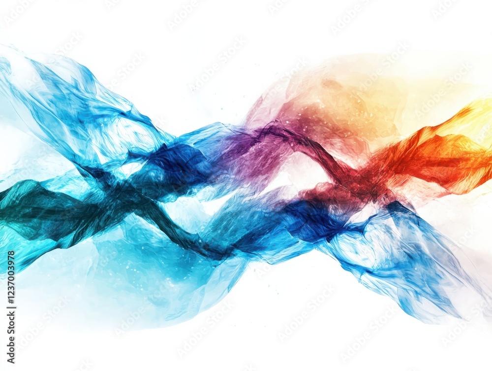 Fototapeta premium Gentle breezes flowing through soft gradients abstract art digital design serene environment aesthetic viewpoint soothing visual representation