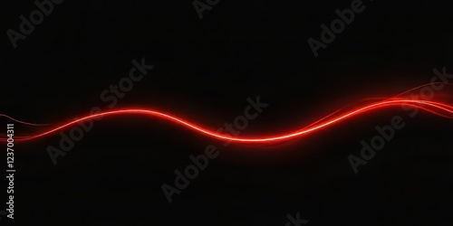 Dynamic Red Light Wave Minimalist Background with Dark Contrast, Elegant and Bold Design for Creative and Digital Projects