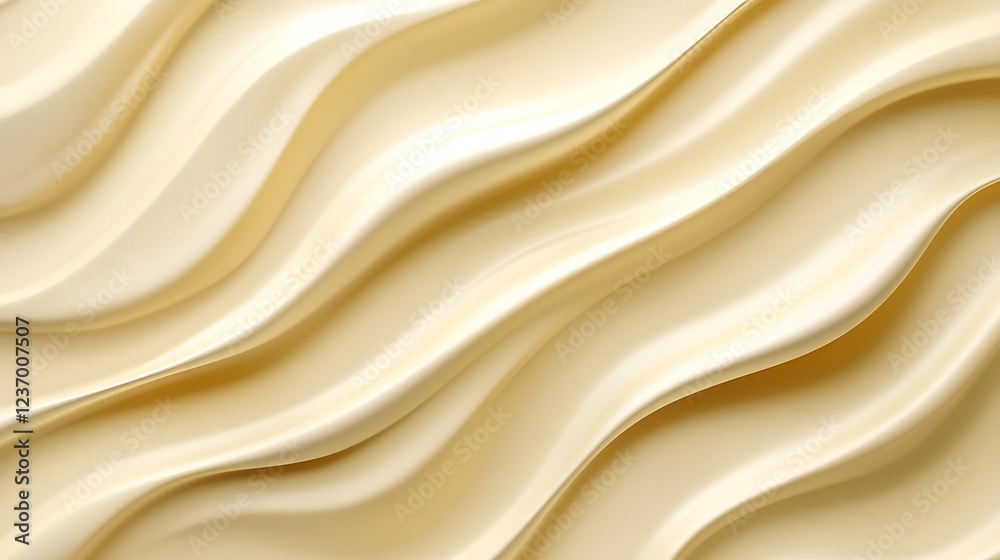 Creamy Beige Draped Fabric Swirling Smoothly