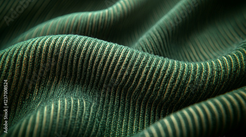 Wallpaper Mural Close-up view of textured green fabric showcasing intricate patterns and waves Torontodigital.ca