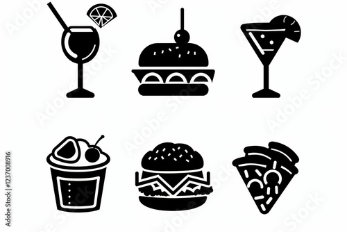Food Icon, Simple Logo Minimalism
