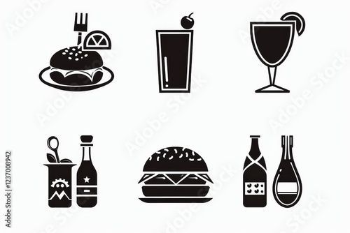 Food Icon, Simple Logo Minimalism