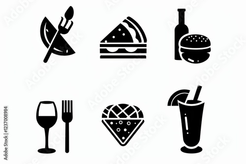 Food Icon, Simple Logo Minimalism