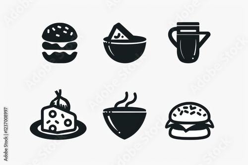 Food Icon, Simple Logo Minimalism