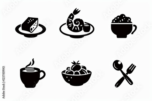 Food Icon, Simple Logo Minimalism