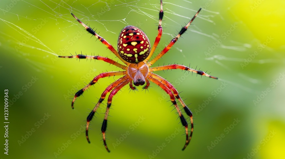 Fototapeta premium Spider web close up texture composition background