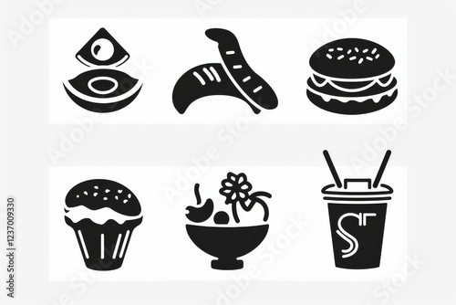 Food Icon, Simple Logo Minimalism