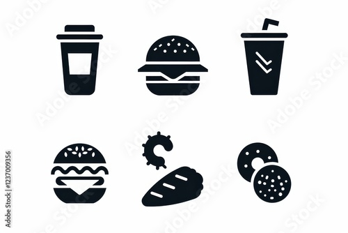 Food Icon, Simple Logo Minimalism