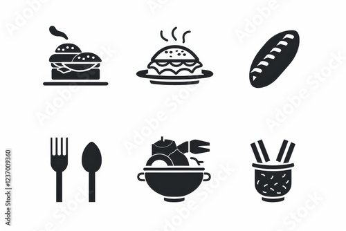 Food Icon, Simple Logo Minimalism
