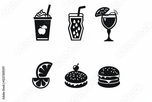 Food Icon, Simple Logo Minimalism