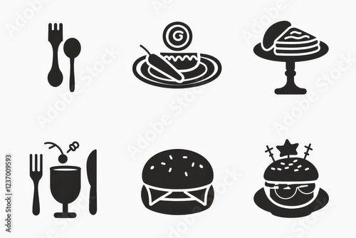 Food Icon, Simple Logo Minimalism