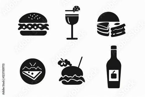Food Icon, Simple Logo Minimalism